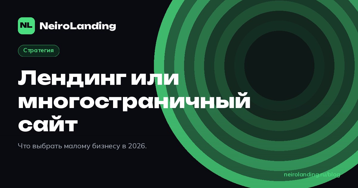 Лендинг или многостраничный сайт